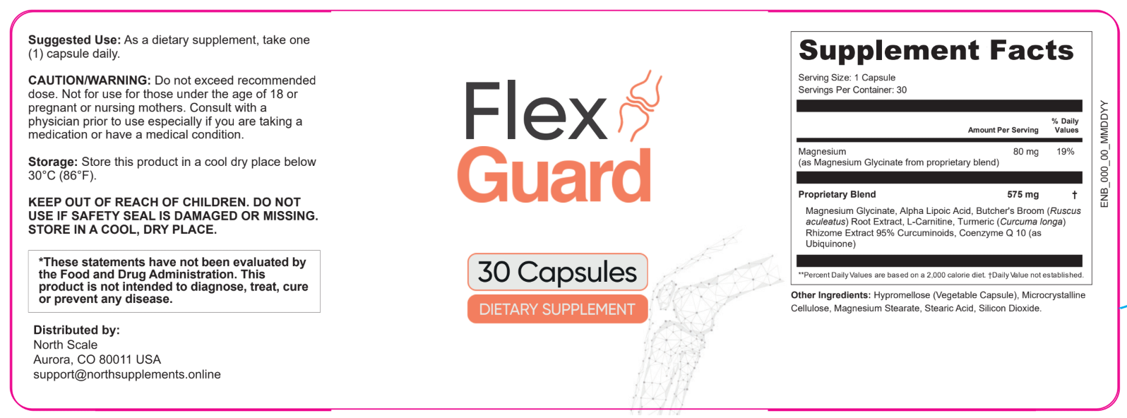 Flex Guard supplement label